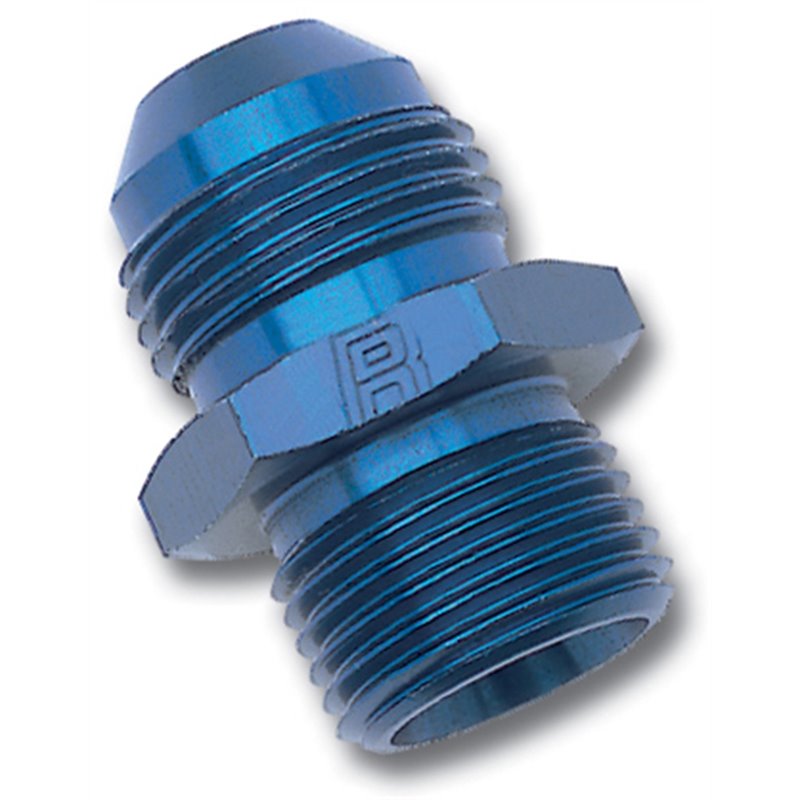 Russell Performance -10 AN Flare to 14mm x 1.5 Metric Thread Adapter (Blue)