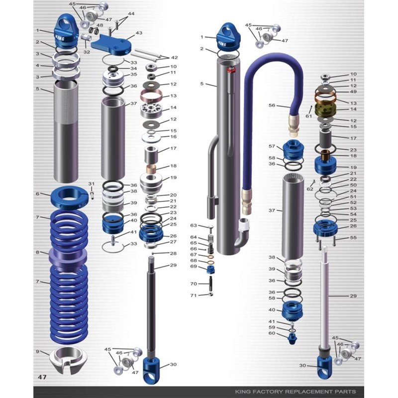 King Shocks Piston Semmetric Preload