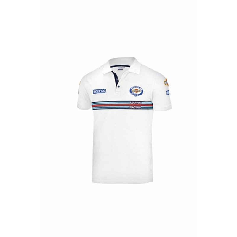 Sparco Polo Replica Martini-Racing Small White