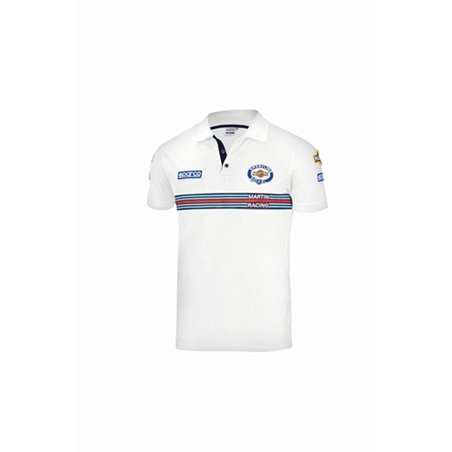 Sparco Polo Replica Martini-Racing Large White