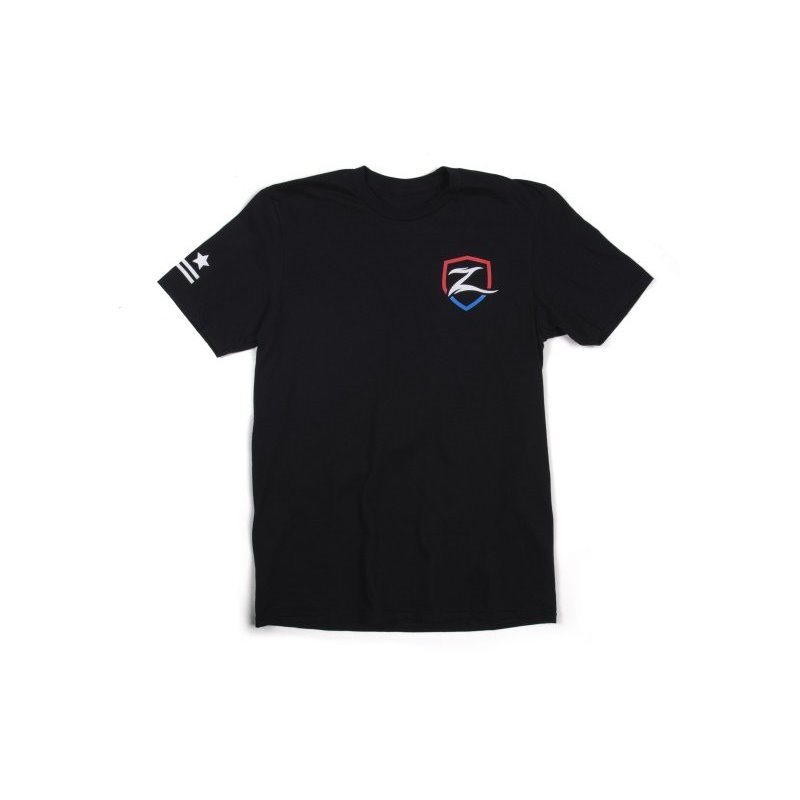 Zone Offroad Black Premium Cotton T-Shirt w/ Patriotic Zone Logos - Small