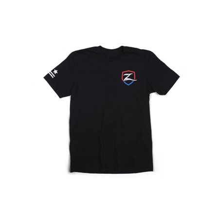 Zone Offroad Black Premium Cotton T-Shirt w/ Patriotic Zone Logos - Small