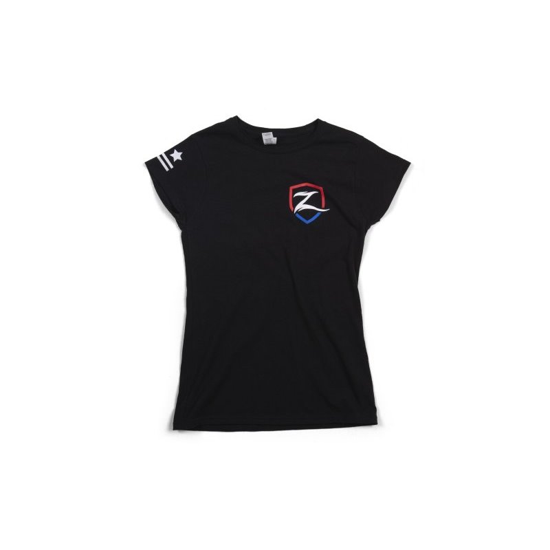 Zone Offroad Black Premium Cotton T-Shirt w/ Patriotic Zone Logos - Womens - S