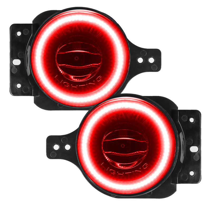 Oracle Jeep Wrangler JL/Gladiator JT Sport High Performance W LED Fog Lights - Red