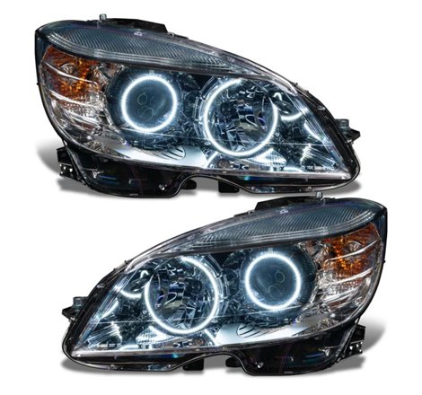 Oracle 08-11 Mercedes Benz C-Class Pre-Assem. Headlights Chrome Housing- ColorSHIFT w/BC1 Controller