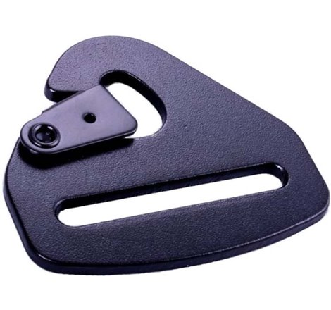 RaceQuip Snap Hook End Seat Belt Mounting Hardware / Fits 2 In. Belts / Forged Steel - Black