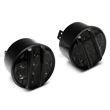 Raxiom 07-18 Jeep Wrangler JK Axial Series LED Front Turn Signals (Smoked)