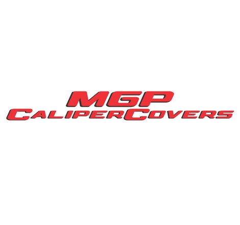 MGP 4 Caliper Covers Engraved Front & Rear 22-23 Jeep Wagoneer MOPAR Red Finish Silver Ch (19in+ Wh)