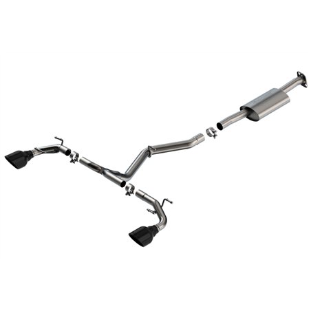 Borla 22-23 Subaru BRZ/Toyota GR86 2.4L RWD AT/MT S-Type Catback Exhaust - Black Chrome Tips