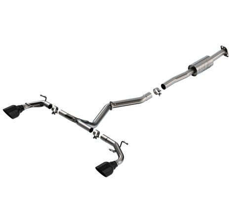 Borla 22-23 Subaru BRZ/Toyota GR86 2.4L RWD AT/MT ATAK Catback Exhaust - Black Chrome Tips