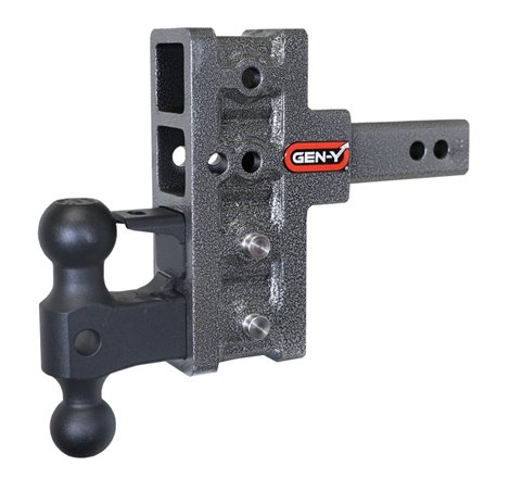 Gen-Y Mega Duty 2in Shank 5in Offset Drop 2K TW 16K Hitch w/GH-051 Dual-Ball/GH-032 Pintle Lock