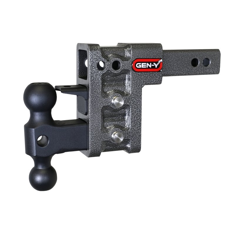 Gen-Y Mega Duty 2in Shank 5in Drop 1500lb TW 10K Hitch w/GH-031 Dual-Ball/GH-032 Pintle Lock