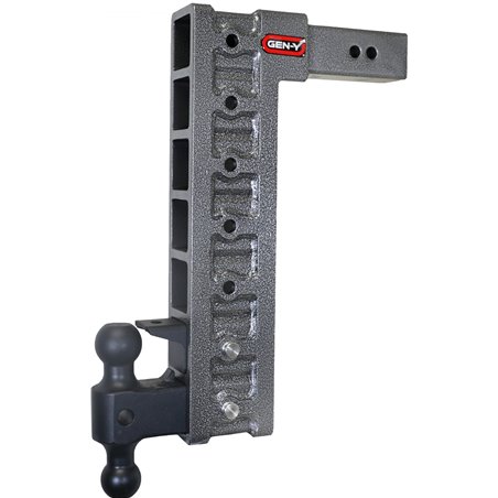 Gen-Y Mega Duty 2.5in Shank 18in Drop 21K Hitch w/GH-061 Dual-Ball/Pintle Lock/Stabilizer Kit