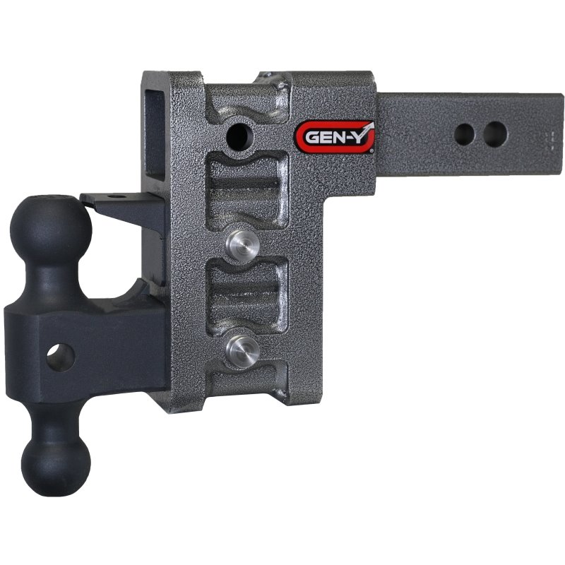 Gen-Y Mega Duty 2.5in Shank 6in Drop 3500lb TW 32K Hitch w/GH-0161 Dual-Ball/Pintle Lock