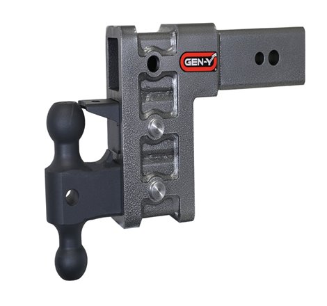 Gen-Y Mega Duty 3in Shank 6in Drop 3500lb TW 32K Hitch w/GH-0161 Dual-Ball/GH-0162 Pintle Lock