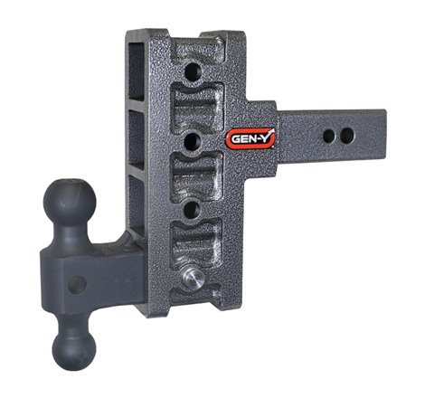 Gen-Y Mega Duty 2.5in Shank 6in Offset Drop 3500lb TW 32K Hitch w/GH-0161 Dual-Ball