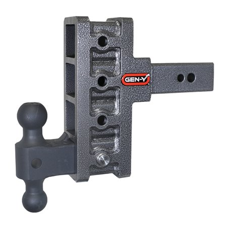 Gen-Y Mega Duty 2.5in Shank 6in Offset Drop 3500lb TW 32K Hitch w/GH-0161 Dual-Ball