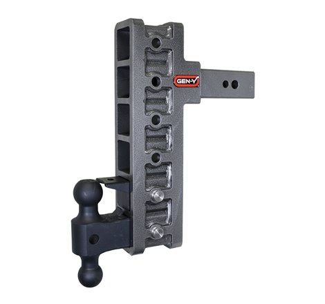 Gen-Y Mega Duty 2.5in Shank 12in Offset Drop 32K Hitch w/GH-0161 Dual-Ball/GH-0162 Pintle Lock