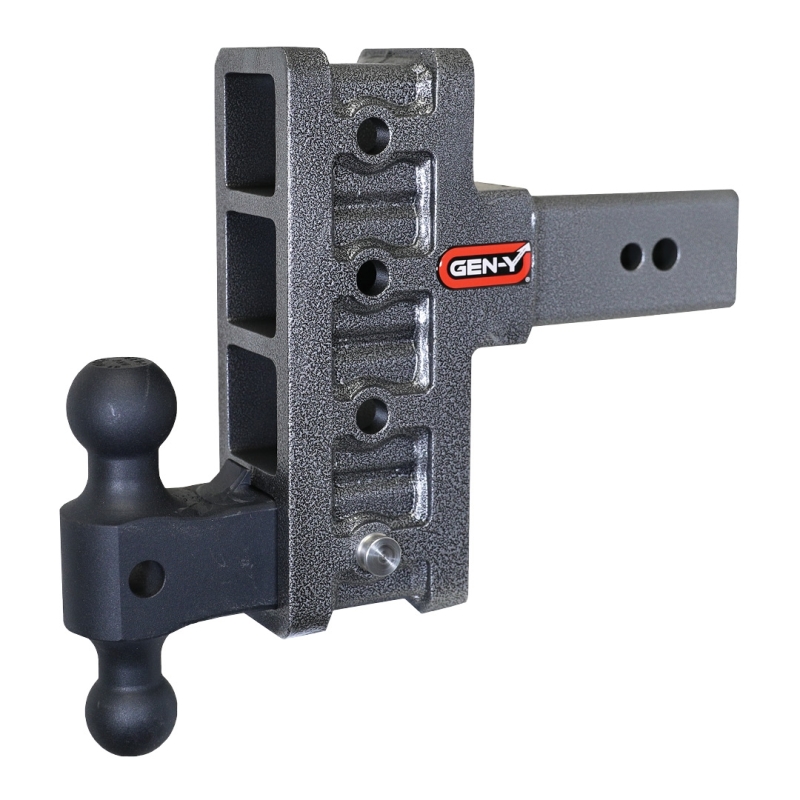 Gen-Y Mega Duty 3in Shank 6in Offset Drop 3500lb TW 32K Hitch w/GH-0161 Dual-Ball