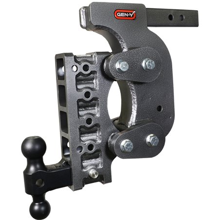 Gen-Y The Boss Torsion-Flex 2in Shank 15in Drop 16K Hitch w/GH-051 Dual-Ball/Stabilizer Kit