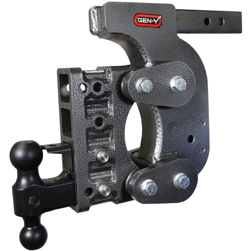 Gen-Y The Boss Torsion-Flex 2in Shank 12.5in Drop 16K Hitch w/GH-051 Dual-Ball/Pintle Lock/Stab Kit