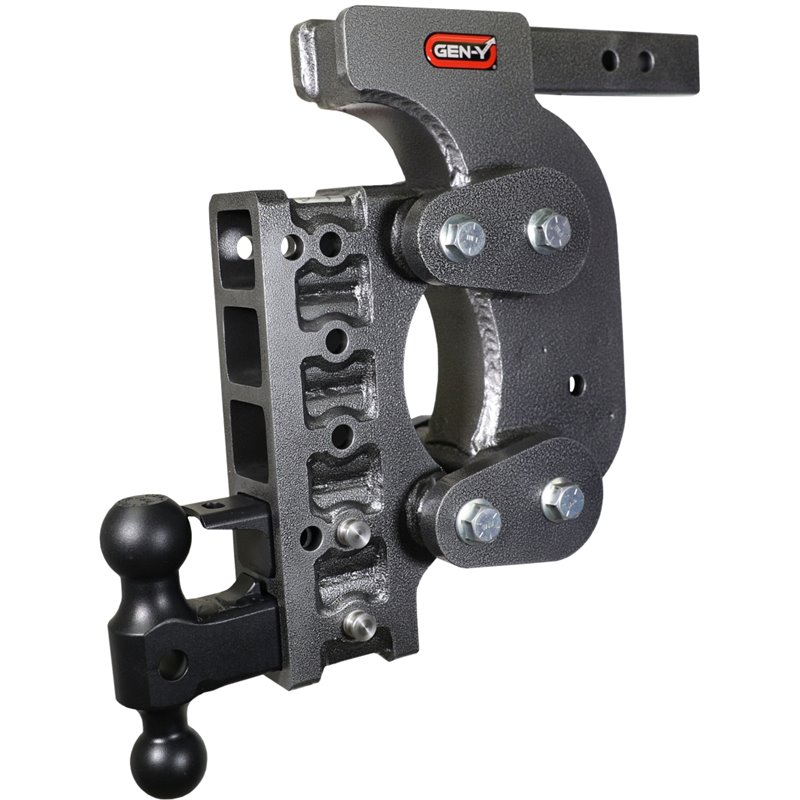 Gen-Y The Boss Torsion-Flex 2in Shank 15in Drop 16K Hitch w/GH-051 Dual-Ball/Pintle Lock/Stab Kit