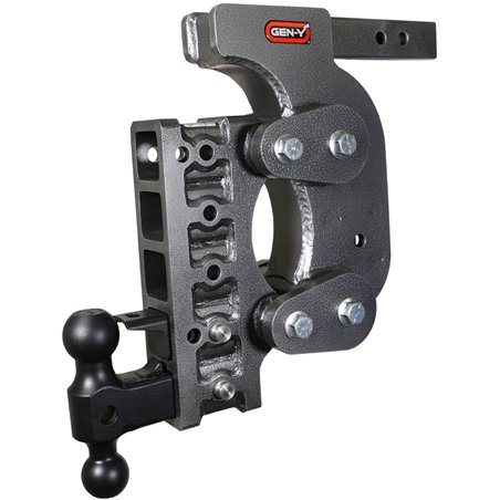 Gen-Y The Boss Torsion-Flex 2in Shank 15in Drop 16K Hitch w/GH-051 Dual-Ball/Pintle Lock/Stab Kit