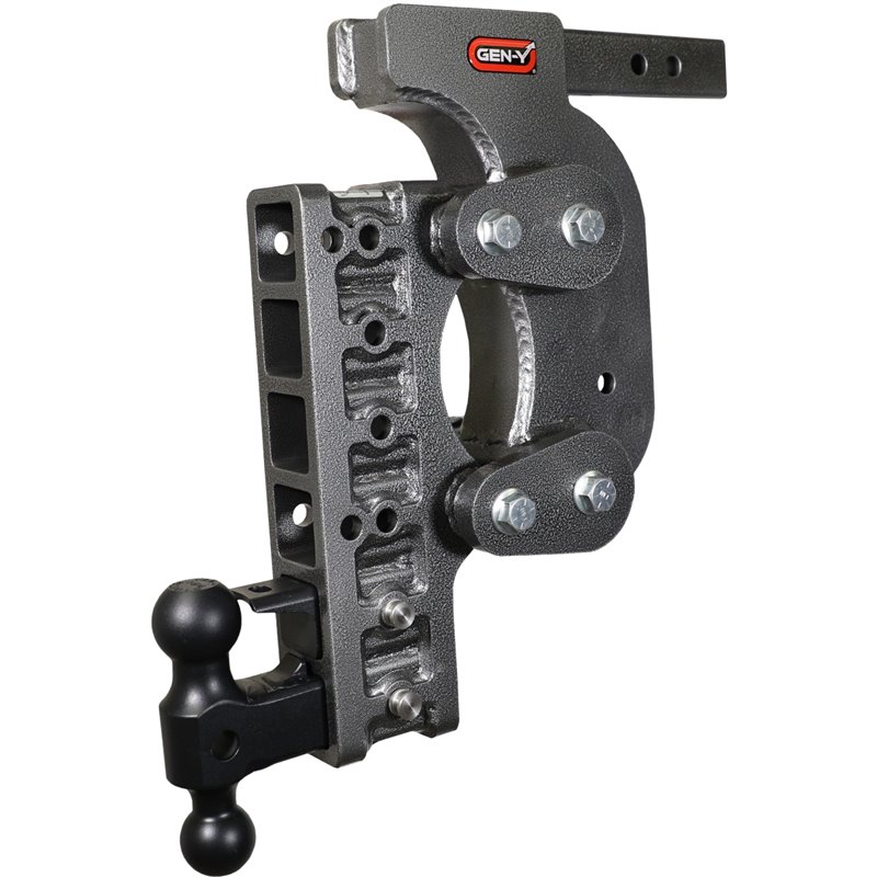 Gen-Y The Boss Torsion-Flex 2in Shank 17.5in Drop 16K Hitch w/GH-051 Dual-Ball/Pintle Lock/Stab Kit