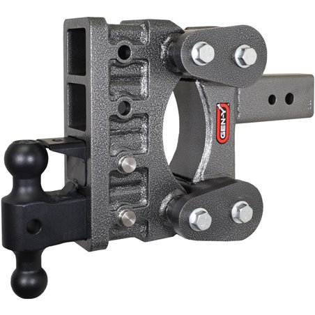 Gen-Y The Boss Torsion-Flex 3in Shank 6in Drop 32K Hitch w/GH-0161 Dual-Ball/GH-0162 Pintle Lock