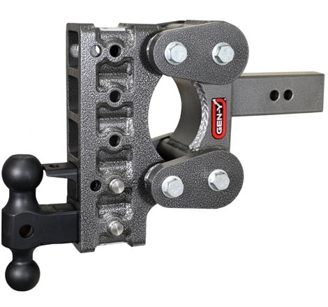 Gen-Y The Boss Torsion-Flex 2.5in Shank 7.5in Drop 10K Hitch w/GH-031 Dual-Ball/GH-032 Pintle Lock