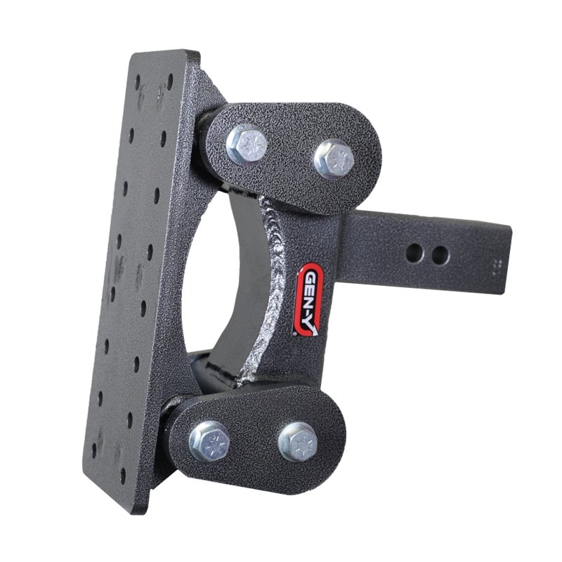 Gen-Y The Boss Torsion-Flex Pintle Plate 2.5in Shank 6.5in Drop 2400lb TW 21K Hitch