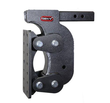 Gen-Y The Boss Torsion-Flex Pintle Plate 2in Shank 12.5in Drop 16K Hitch w/GH-0100 Stabilizer Kit