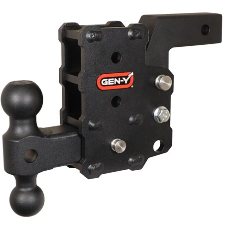 Gen-Y Phantom Flip 2in Shank 6in Drop 1200lb TW 12K Hitch w/GH-044 Dual-Ball Mount