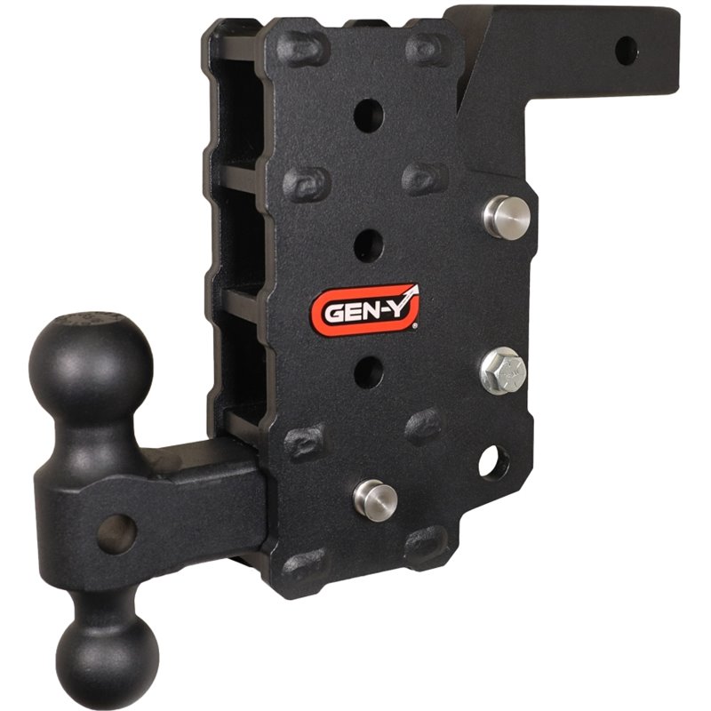 Gen-Y Phantom Flip 2in Shank 9in Drop 1200lb TW 12K Hitch w/GH-044 Dual-Ball Mount