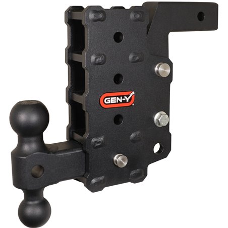 Gen-Y Phantom Flip 2in Shank 9in Drop 1200lb TW 12K Hitch w/GH-044 Dual-Ball Mount