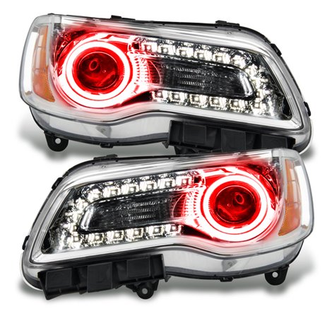 Oracle 11-14 Chrysler 300C NON HID LED Halo Headlights Chrome Housing - Red