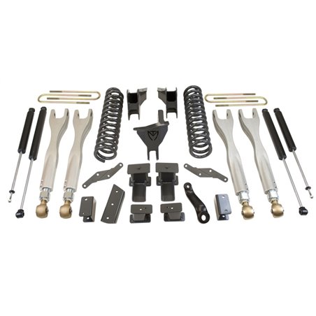 MaxTrac 17-19 Ford F-250/350 4WD 6in/2in MaxPro Coil Lift Kit w/4-Link Arms & MaxTrac Shocks