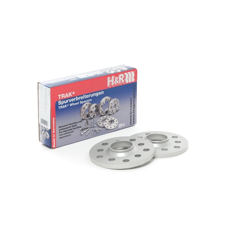 H&R Trak+ 12mm DR Wheel Spacers 5/100 Center Bore 57.1 Stud Thread 14x1.5 Bolt Type - Black