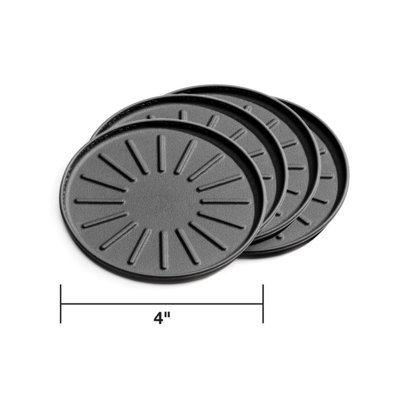 WeatherTech Round Coaster Set - Black - Set of 4