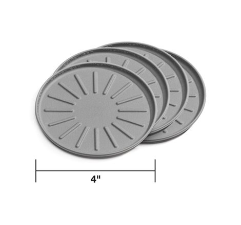 WeatherTech Round Coaster Set - Grey - Set of 4