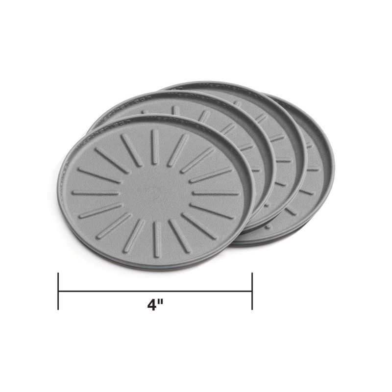 WeatherTech Round Coaster Set - Grey - Set of 4