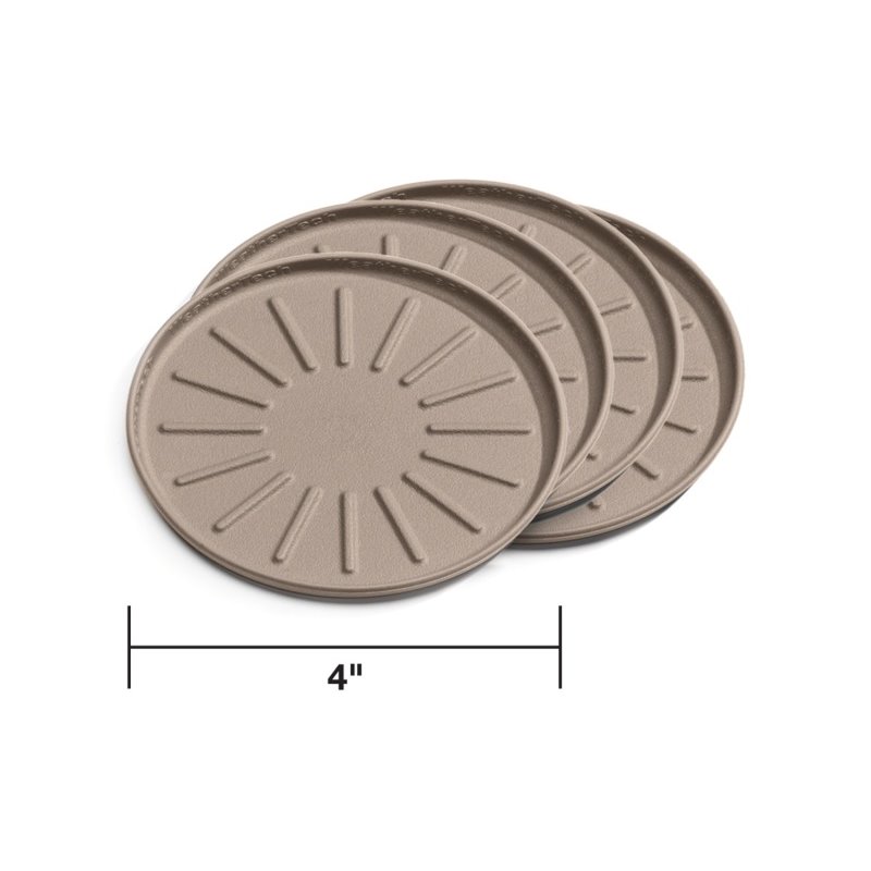 WeatherTech Round Coaster Set - Tan - Set of 4