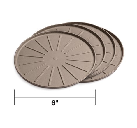 WeatherTech Round Coaster Set - Tan - Set of 6