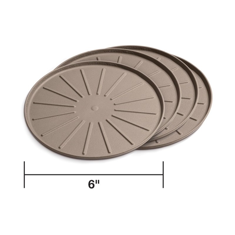 WeatherTech Round Coaster Set - Tan - Set of 6