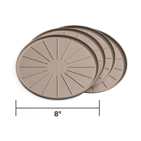 WeatherTech Round Coaster Set - Tan - Set of 8