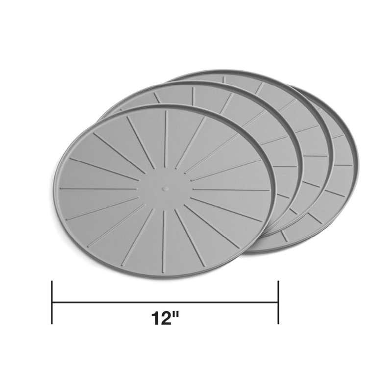 WeatherTech Round Coaster Set - Grey - Set of 12