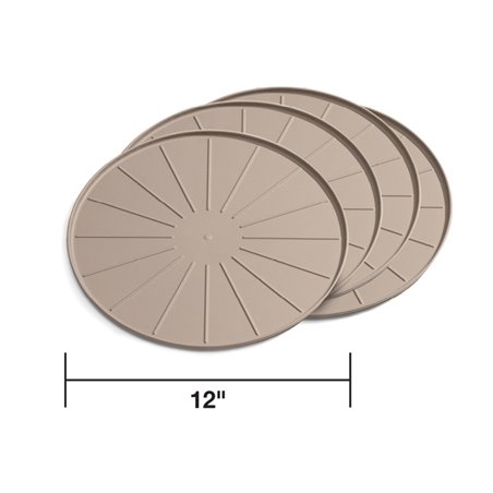 WeatherTech Round Coaster Set - Tan - Set of 12