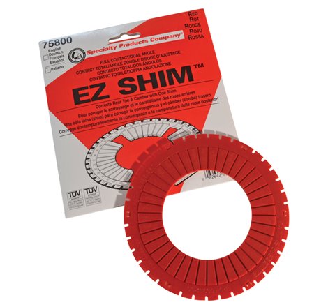 SPC Performance EZ Shim Dual Angle Camber/Toe Shim (Red)