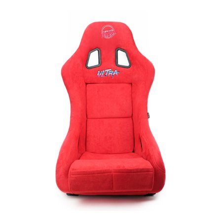 NRG FRP Bucket Seat ULTRA Edition - Medium (Red Alcantara/Pearlized Back)