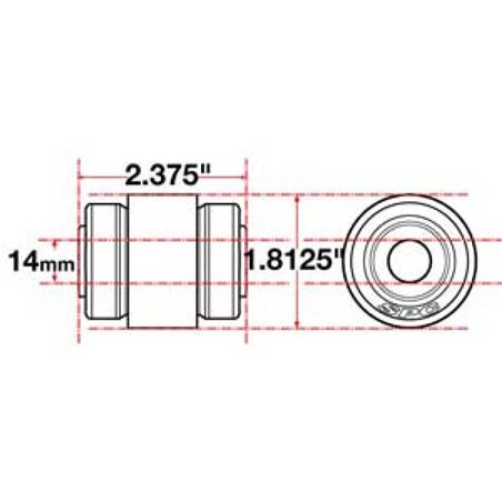 SPC Performance Flex Joint X-AXIS Jeep JK Rear UCA 14mm X 2 X 1.8125